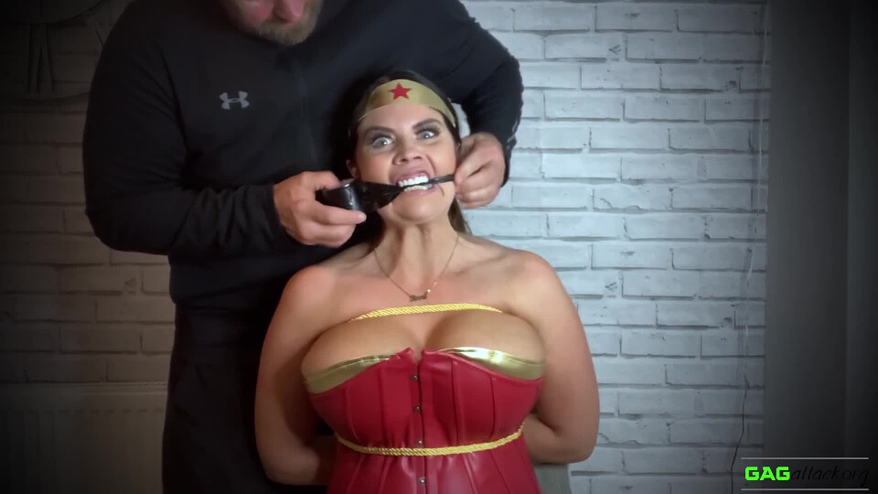 Terri Lou as Wonder Woman Tape Gagged by Goon FULL Video MP4 HD