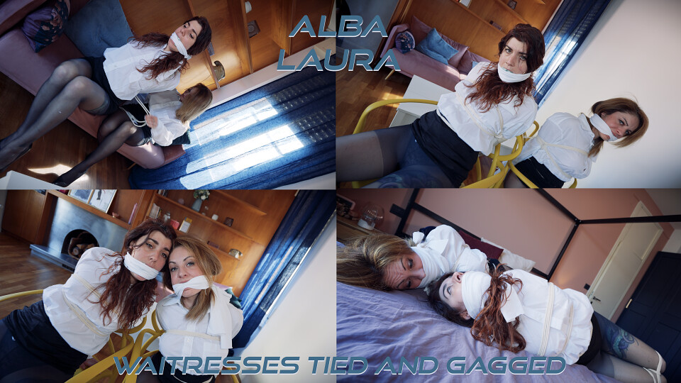 Alba & Laura Caught & Silenced: Waitresses' Tie-Up Game Goes Too Far!