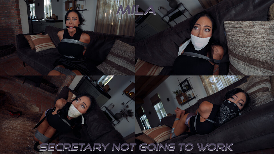 Mila’s Morning Captivity: Secretary Taped, Stuffed, Hogtied & Tickled into Silence